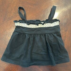 Janie and Jack Black Lace Tank Top 2T